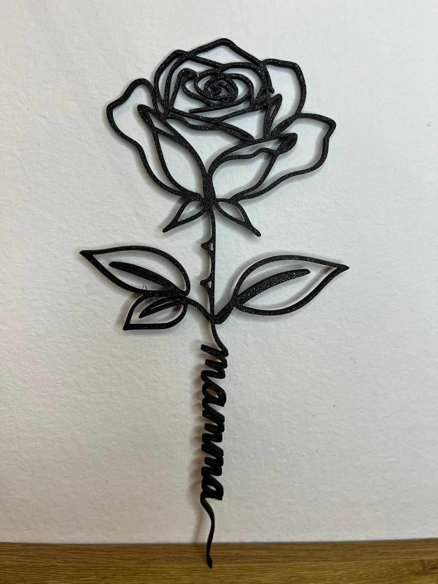Rosa con Nome Personalizzato – Decorazione 3D - Minimal3DDecor