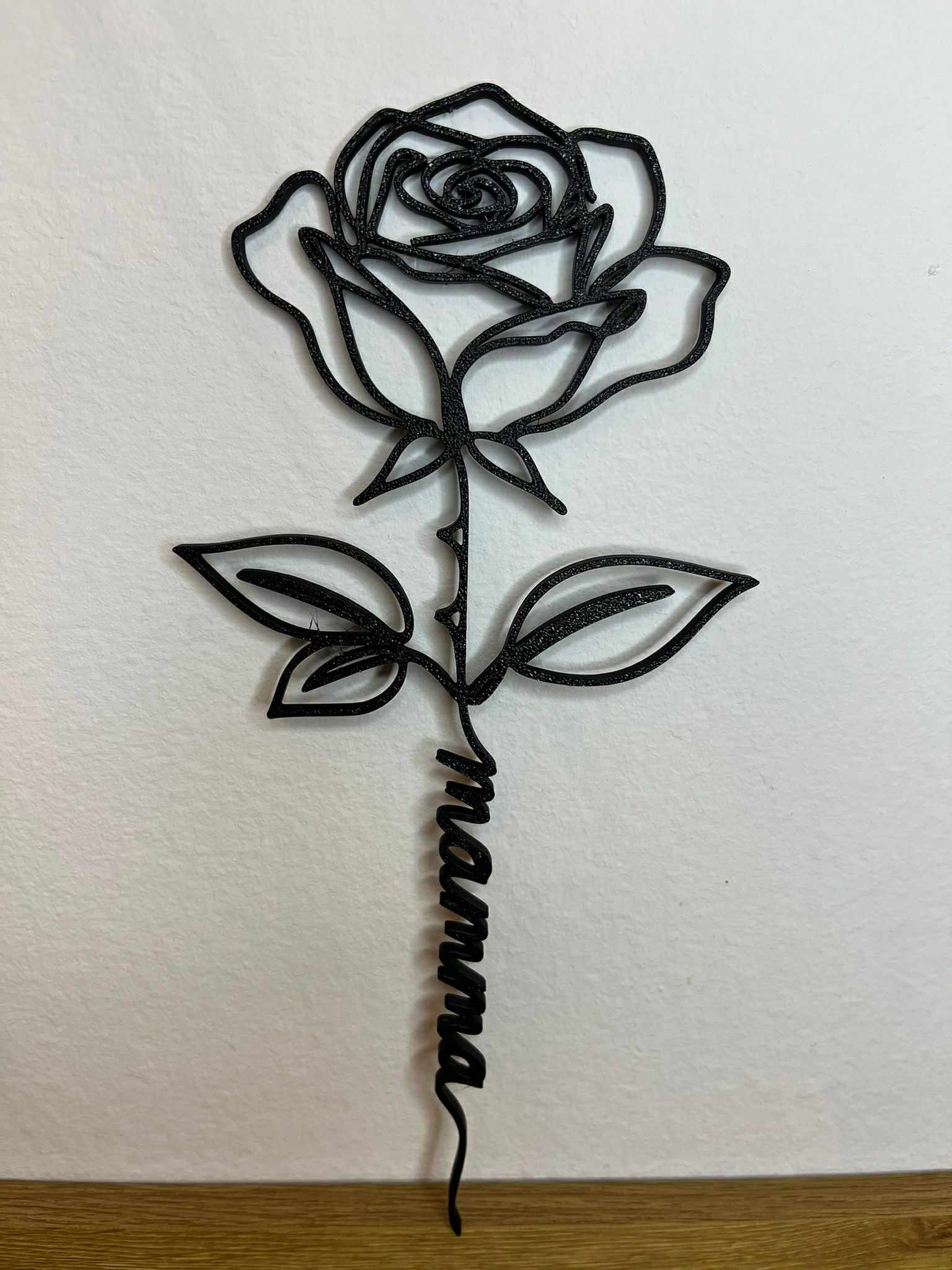 Rosa con Nome Personalizzato – Decorazione 3D - Minimal3DDecor