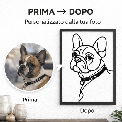 Un quadro unico del tuo cane - Minimal3DDecor