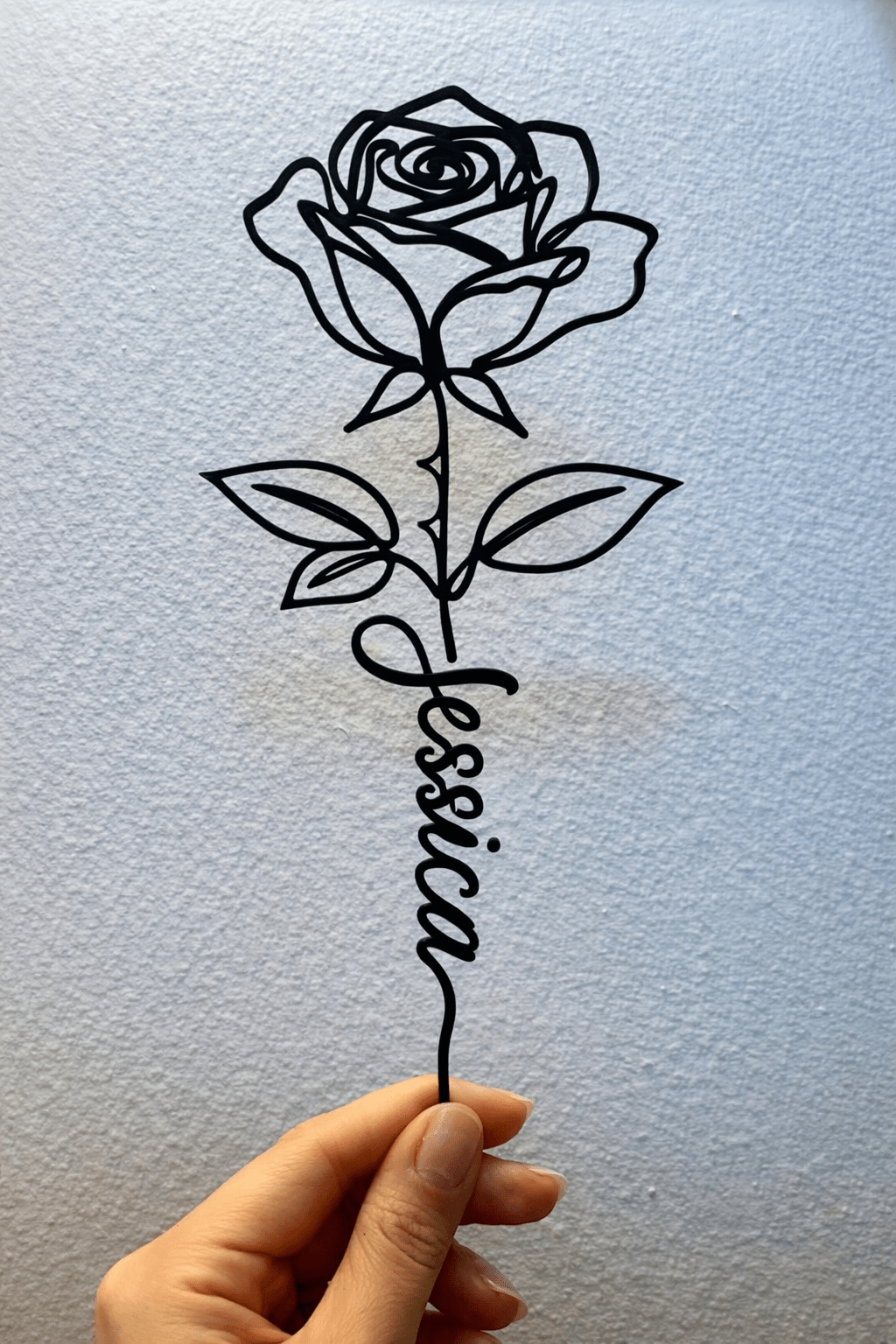 Rosa con Nome Personalizzato – Decorazione 3D - Minimal3DDecor