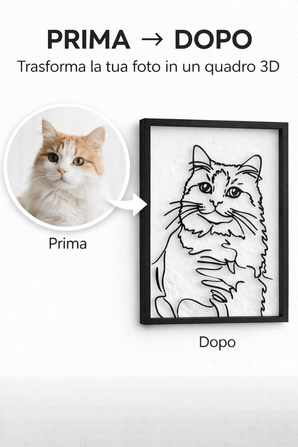 Un quadro unico del tuo cane - Minimal3DDecor